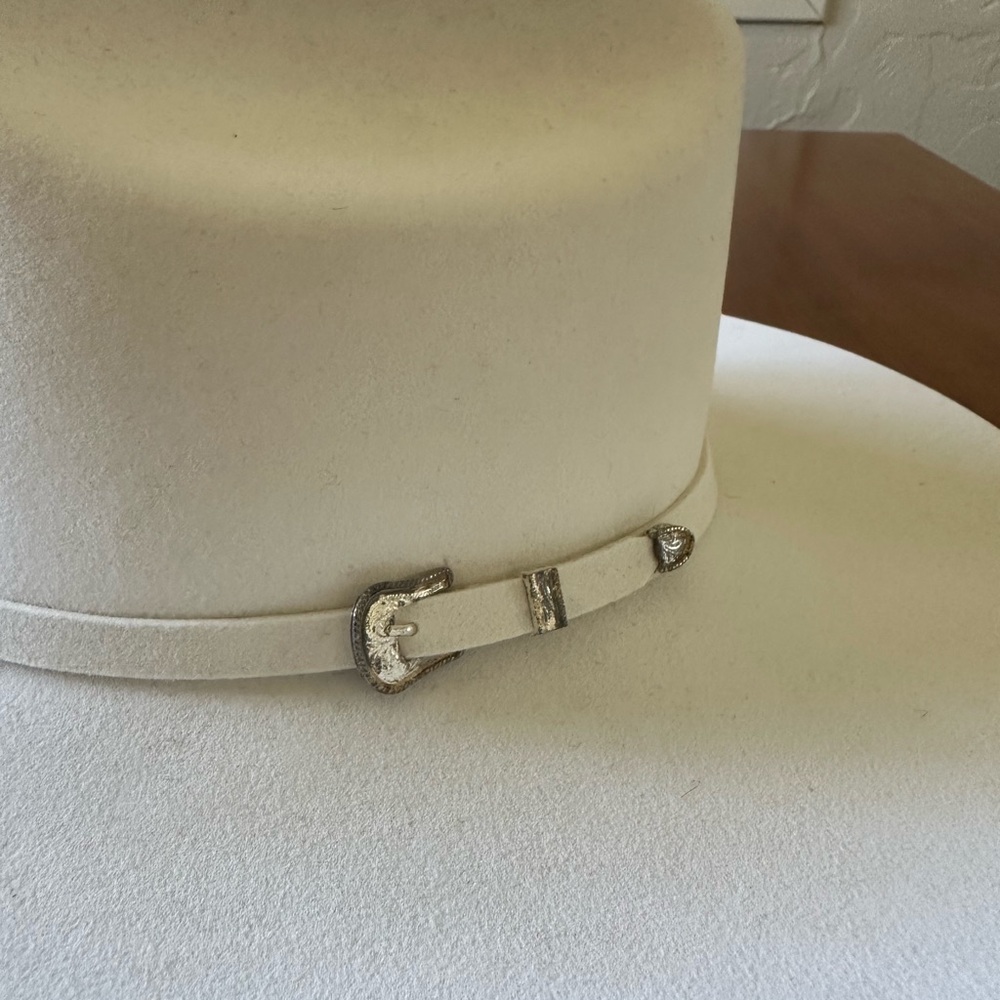 Stetson White 3X Cowboy Hat - Picture 3 of 7